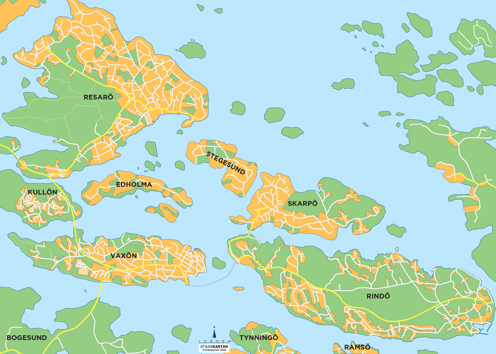 Vaxholm map